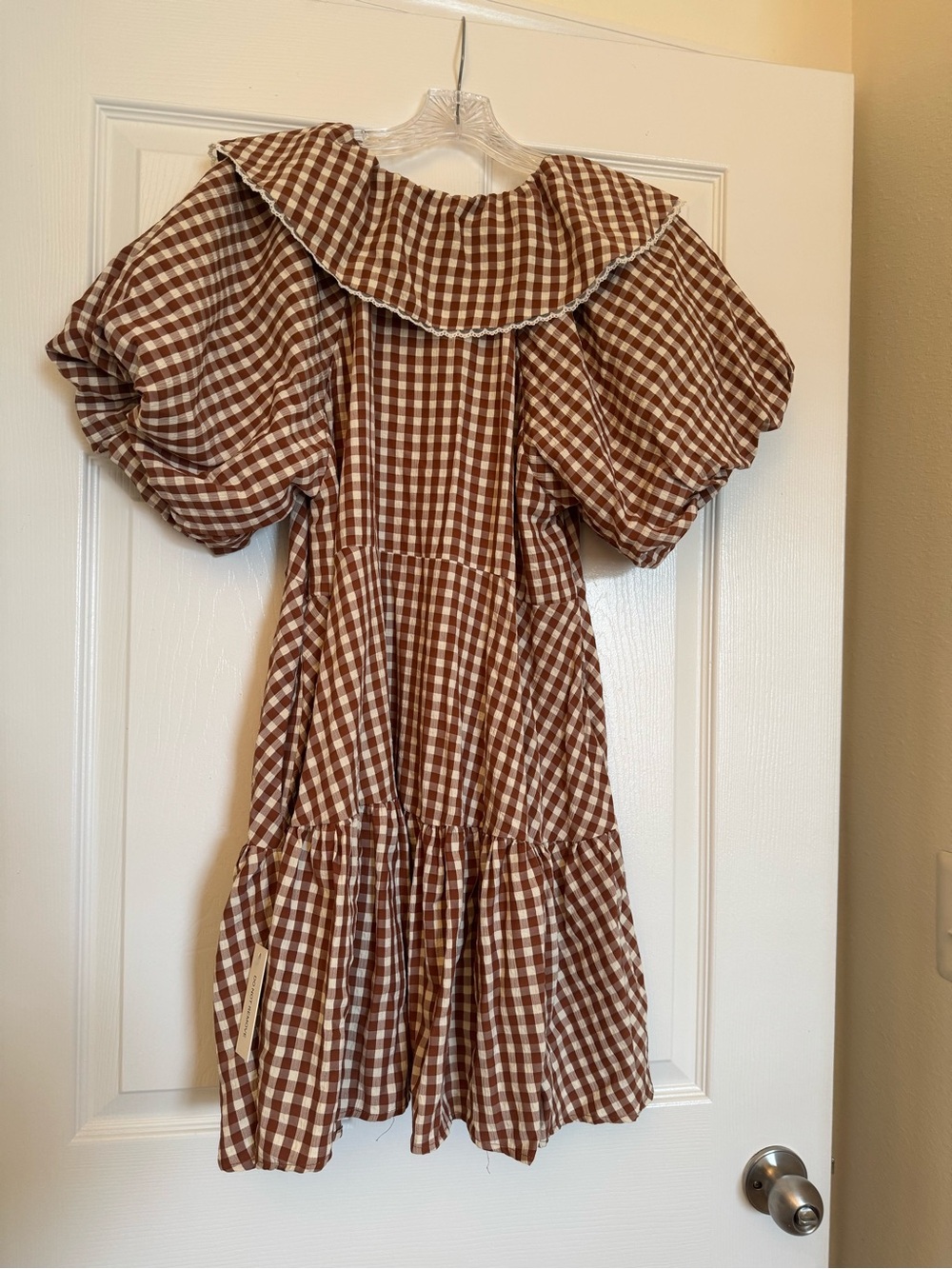For Love & Lemons Gingerbread Gingham Minidress - Picture 3 of 3